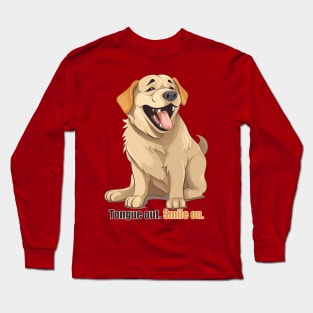 Tongue Out. Smile On. Long Sleeve T-Shirt